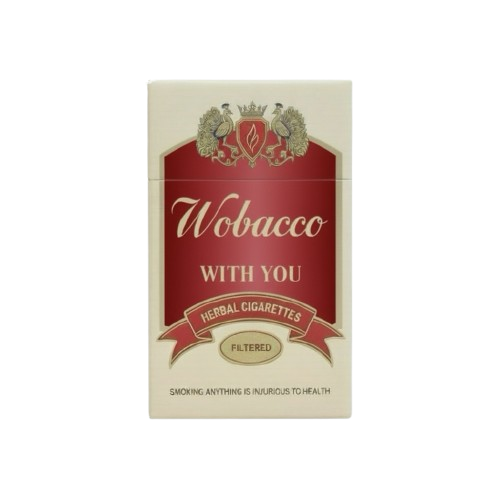A pack of Wobacco With You herbal cigarettes